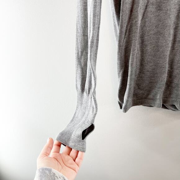 Lululemon Bring It Backbend Long Sleeve Sweater Heathered Medium Grey 8 - Picture 7 of 7